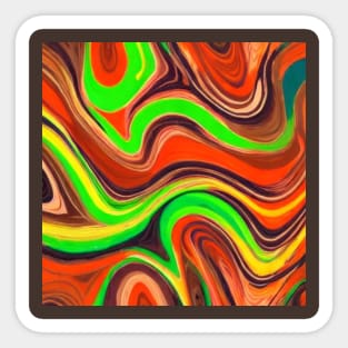 Colorful Abstract Paint Swirls Sticker